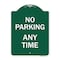 Signmission Designer Series Sign-No Parking Anytime, Green & White Aluminum Sign, 18" x 24", GW-1824-23774 A-DES-GW-1824-23774 - alternate 1